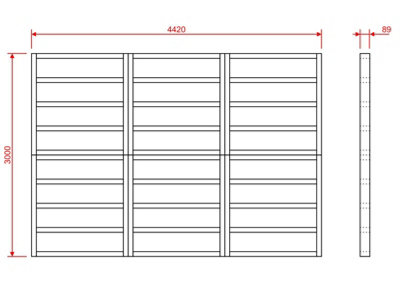 Wooden shed bases 15x10 (W-442cm x D-300cm)