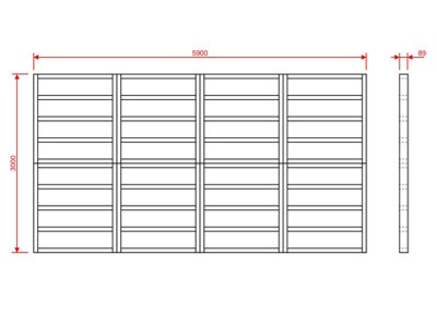 Wooden shed bases 20x10 (W-442cm x D-300cm)