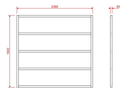 Wooden shed bases 8x6 (W-236cm x D-182cm)