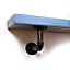 Wooden Shelf with Bracket PIPE Black 145mm Nordic Blue Length of 60cm
