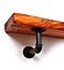 Wooden Shelf with Bracket PIPE Black 145mm Teak Length of 110cm