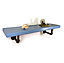 Wooden Shelf with Bracket PIPE Grey 145mm Nordic Blue Length of 70cm