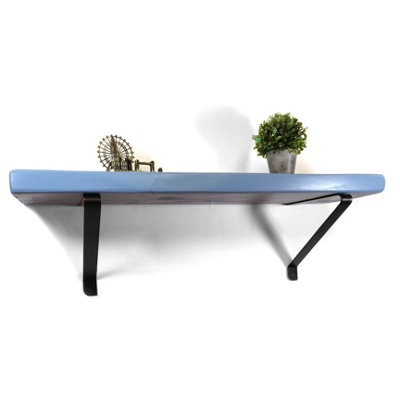 Wooden Shelf with Bracket PP-GALA 225mm Nordic Blue Length of 240cm