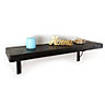 Wooden Shelf with Bracket PP-NEO 225mm Charcoal Length of 120cm