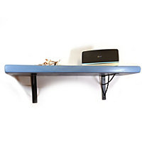 Wooden Shelf with Bracket PP-NEO 225mm Nordic Blue Length of 40cm