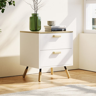 Wooden Side Cabinet with 2 Drawers 48 x 40 x 54cm