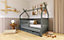Wooden Single Bed Tytus With Trundle in Graphite W1980mm x H1660mm x D970mm