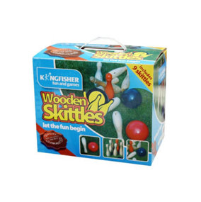 Wooden Skittles Set - GA016, Garden Games