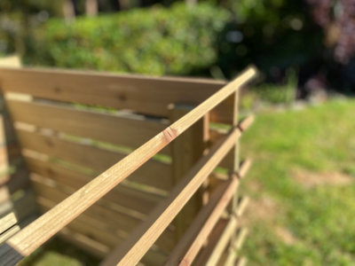 Wooden Slatted Garden Composter (65cm x 120cm) - 3