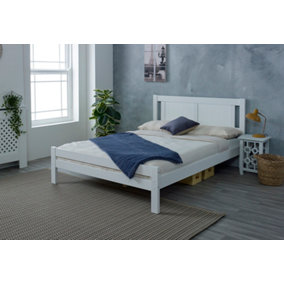 Wooden Slatted Glory Bed Frame 4ft6 Double - White