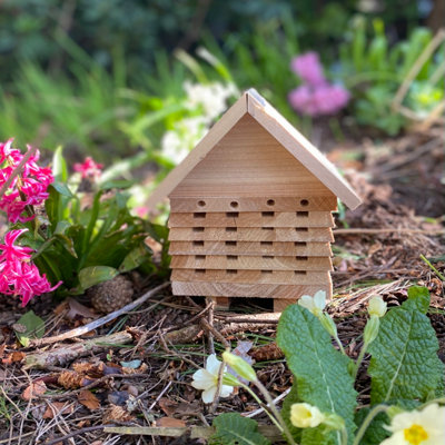 Wooden Solitary Bee Hive Hotel Habitat - 4