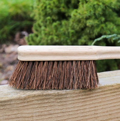 Wooden Sweeping Hand Brush Stiff Hard Bassine Bristles Cleaning Scrubbing Brush