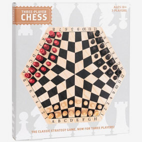 Wooden Three Play Chess Board Game