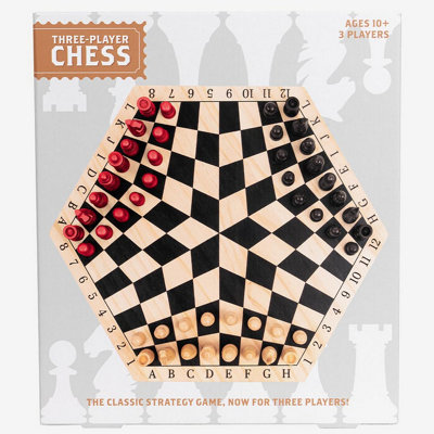 Wooden Three Play Chess Board Game