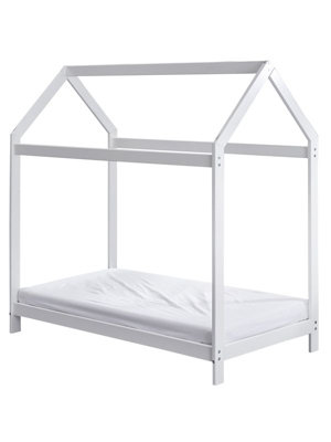 Wooden Toddler Bed House White