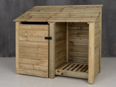 Wooden tool and log store - 7