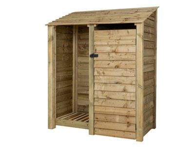 Wooden tool and log store