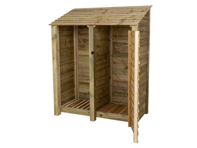 Wooden tool and log store - 4