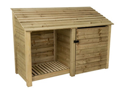Wooden tool and log store