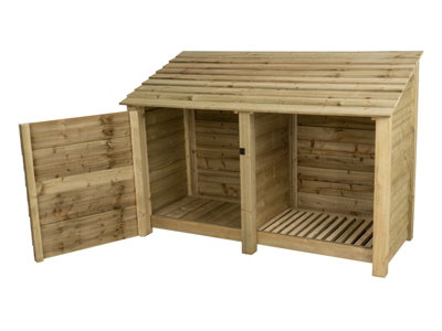 Wooden tool and log store