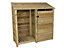 Wooden tool and log store, garden storage W-187cm, H-180cm, D-88cm - natural (light green) finish