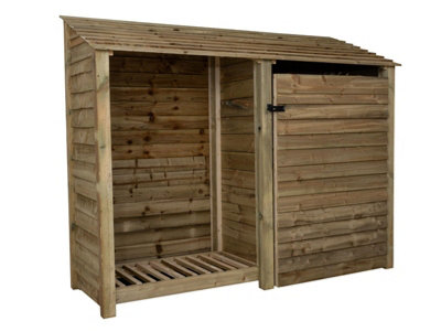 Wooden tool and log store