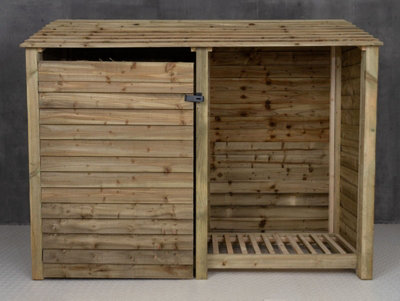 Wooden tool and log store