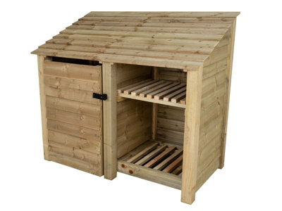 Wooden tool and log store