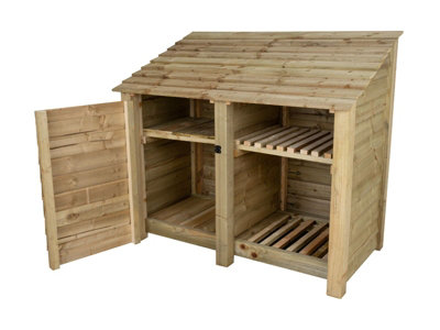 Wooden tool and log store - 5