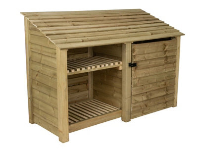 Wooden tool and log store