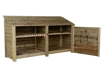 Wooden tool and log store