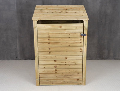 Wooden tool store, garden storage W-119cm, H-180cm, D-88cm - natural (light green) finish