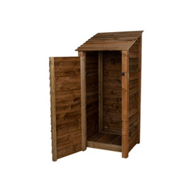 Wooden tool store, garden storage W-79cm, H-180cm, D-88cm - brown finish