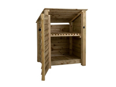 Wooden tool store (roof sloping back)