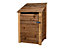 Wooden tool store with storage shelf, garden storage W-79cm, H-126cm, D-88cm - brown finish