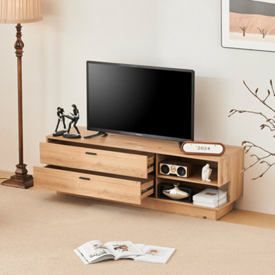 Wooden TV Furniture Stand TV Cabinet Unit Console Table with Drawers for 60 Inch TV