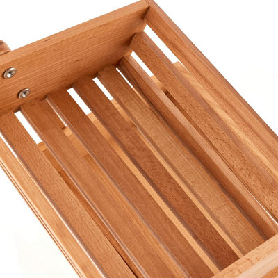 Wooden Two-Tier Vegetable Basket and Fruit Storage Rack - A Freestanding Countertop Basket for Kitchen Essentials. - 5