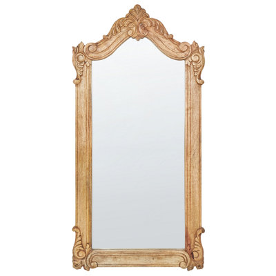 Wooden Wall Mirror 62 x 123 cm Light MABLY
