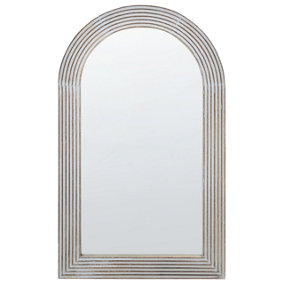 Wooden Wall Mirror 65 x 107 cm Off-White CHANDON