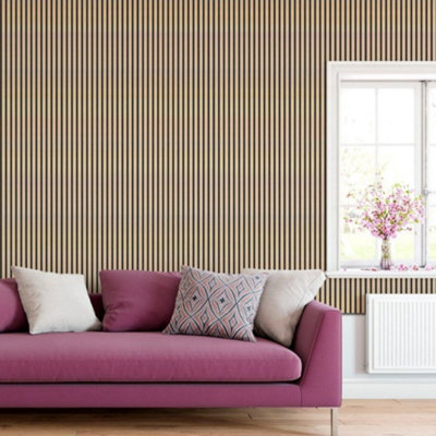 Wooden Wall Panelling 21mm x 600mm x 2400mm - Ljubljana - Black Felt