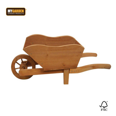 Wooden Wheelbarrow Planter - Outdoor Garden Plants & Flowers 1214 - 6