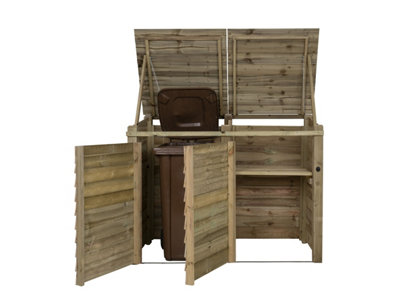 Wooden Wheelie Bin Store (Double