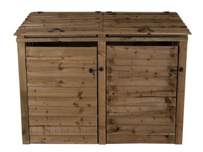 Wooden Wheelie Bin Store (Double