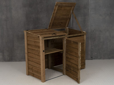 Wooden Wheelie Bin Store (Double - 4