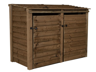 Wooden Wheelie Bin Store (Double