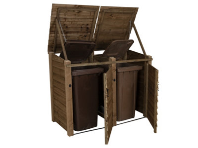 Wooden Wheelie Bin Store (Double