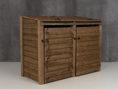 Wooden Wheelie Bin Store (Double - 4