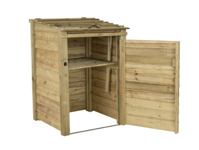 Wooden Wheelie Bin Store (Single
