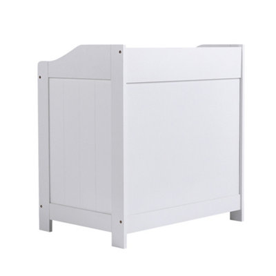 Wooden White Lift Top Toy Box Storage Box - 4