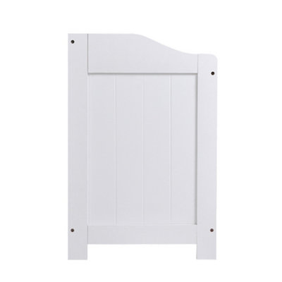Wooden White Lift Top Toy Box Storage Box - 5